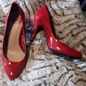 Fergalicious candy apple red high heels